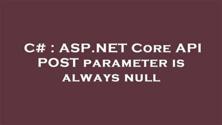 Post parameter is always null
