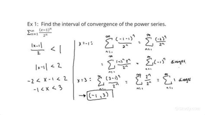 Power series and intervals of convergence