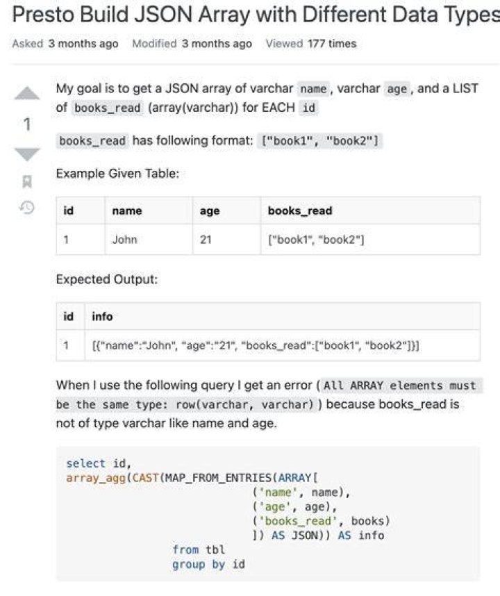 Presto array contains an element that likes some pattern