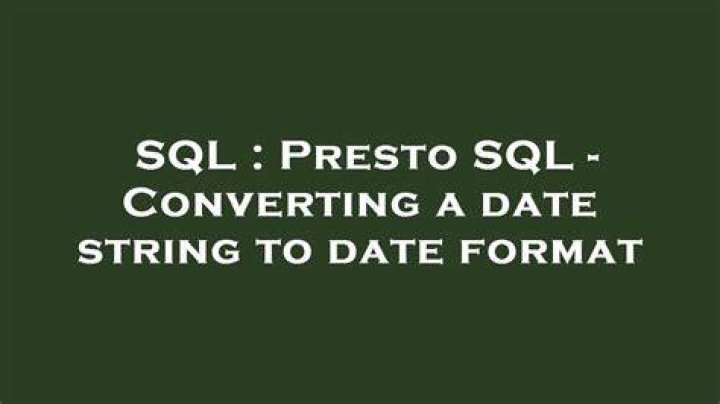 Presto SQL - Converting a date string to date format