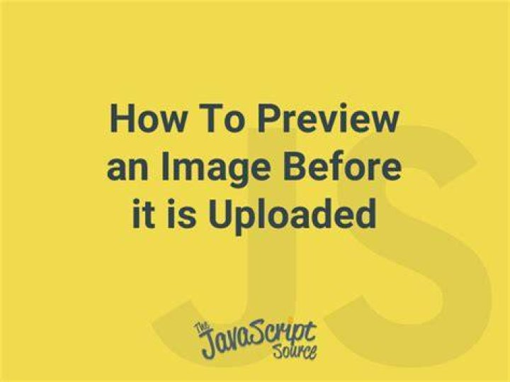 Preview an image before it is uploaded