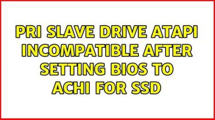 Pri Slave Drive - ATAPI Incompatible