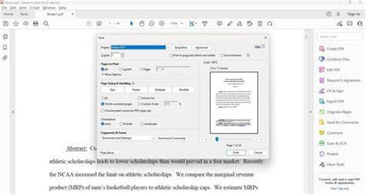 Print dialogue