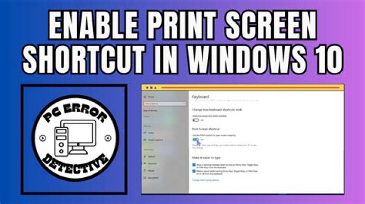 Print Screen Shortcut Settings