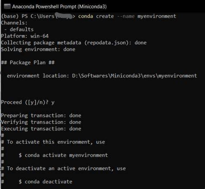 Problem in removing a conda created environment
