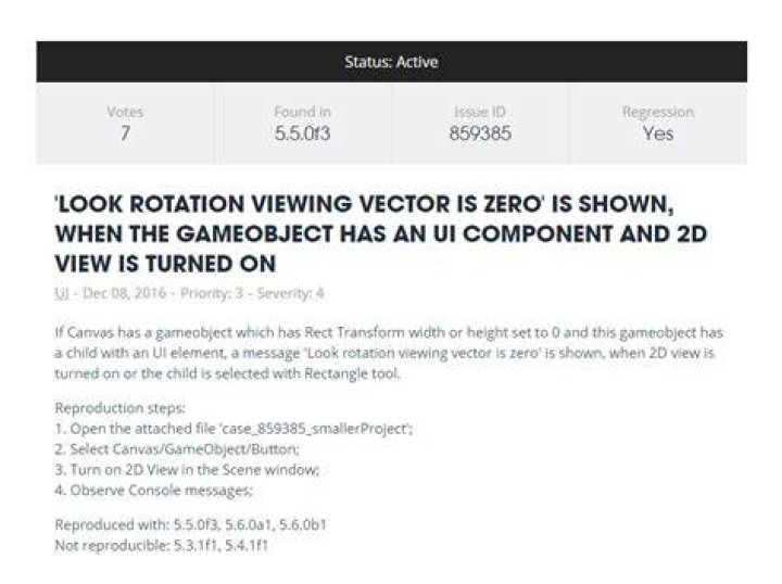 Problem with 'Look rotation viewing vector is zero'