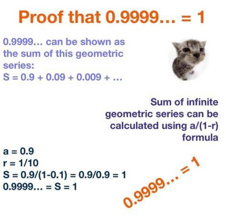 Proof for how .9999999...=1 [duplicate]