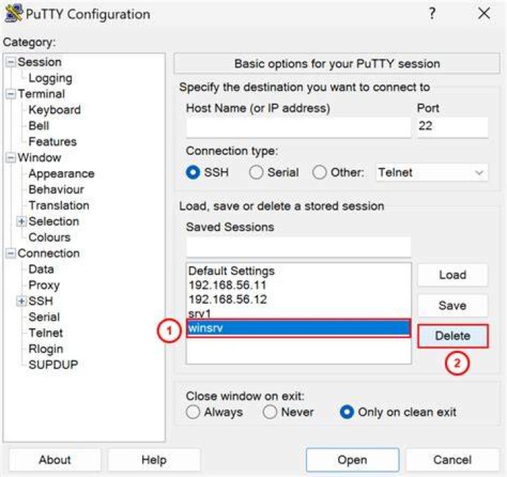 Putty Settings image