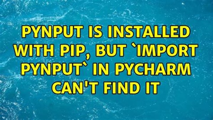pynput is installed with pip, but `import pynput` in PyCharm can't find it