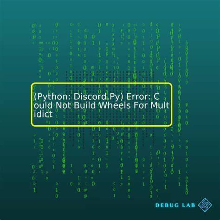 (Python: discord.py) ERROR: Could not build wheels for multidict, yarl which use PEP 517 and cannot be installed directly