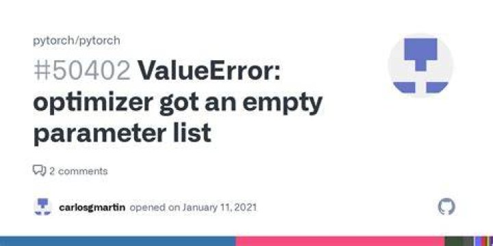 Pytorch ValueError: optimizer got an empty parameter list