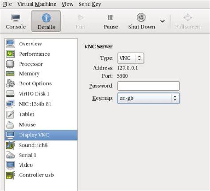 QEMU KVM VNC support