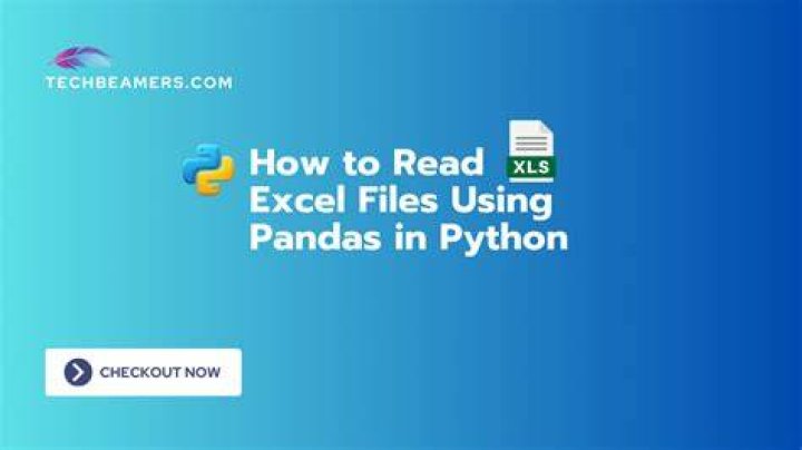 Reading an Excel file in python using pandas