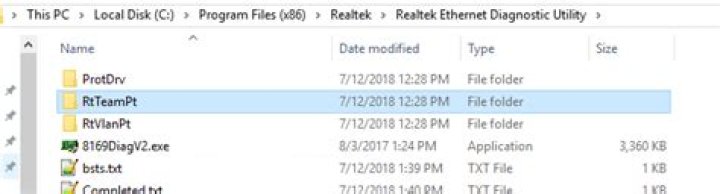 Realtek Diagnostic Program Directory
