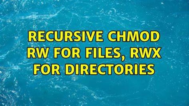 Recursive chmod: rw for files, rwx for directories