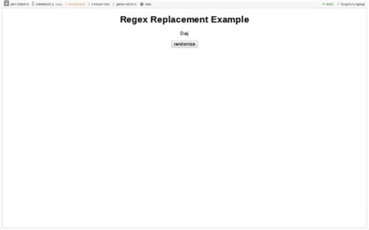 Regex Replacement Example
