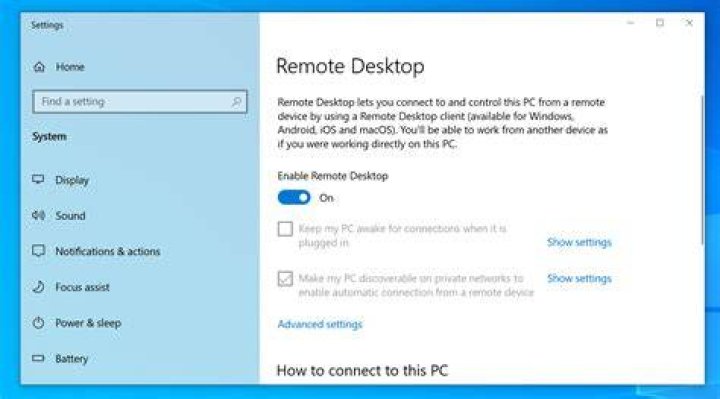Remote Desktop Client Settings