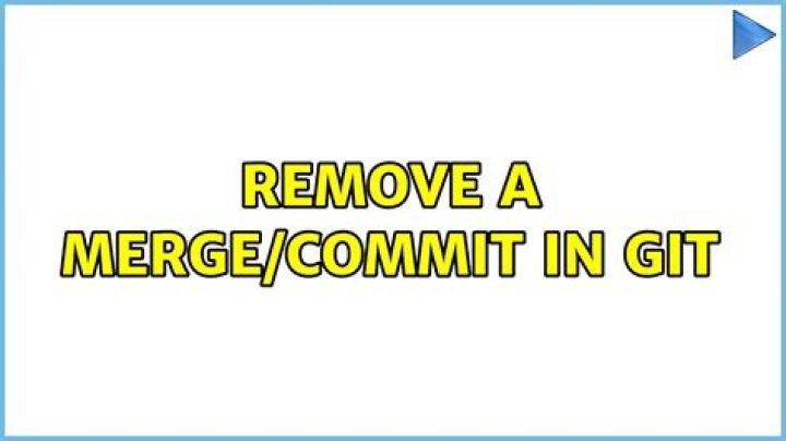 Remove a merge/commit in git