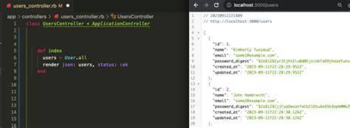Rendering JSON in controller