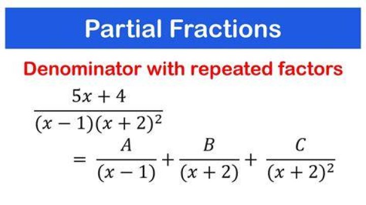Repeated linear factors in partial fractions