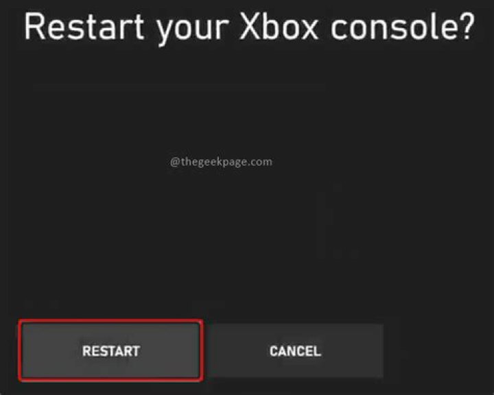 Restart confirmation