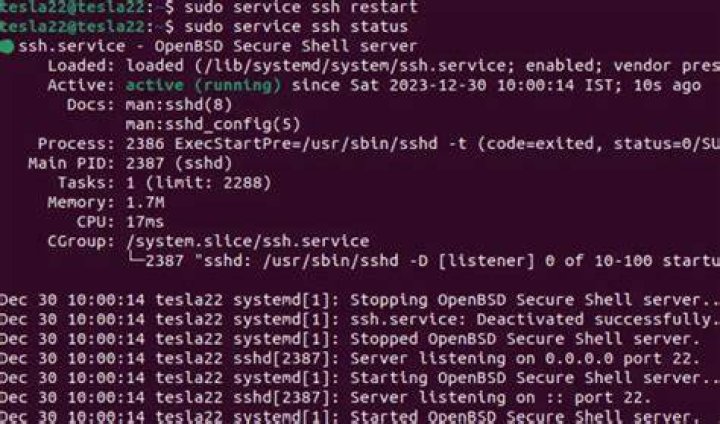 Restart Ubuntu from SSH