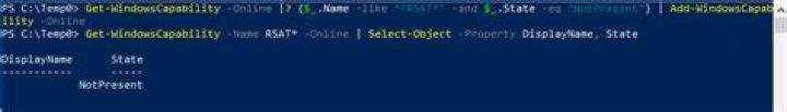 RSAT unavailable in Windows 10 - 1803