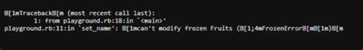 Ruby freeze method