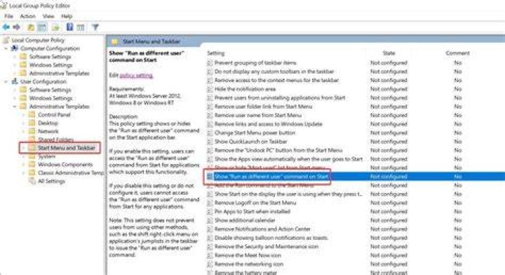 Run as a different user on a shortcut