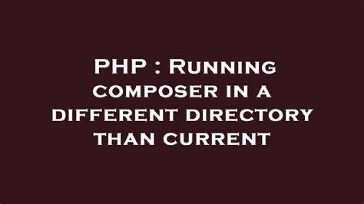 Running composer in a different directory than current