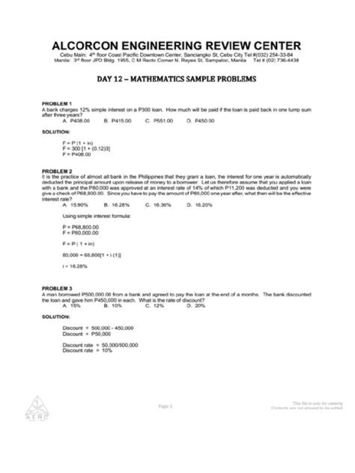 Sample problem