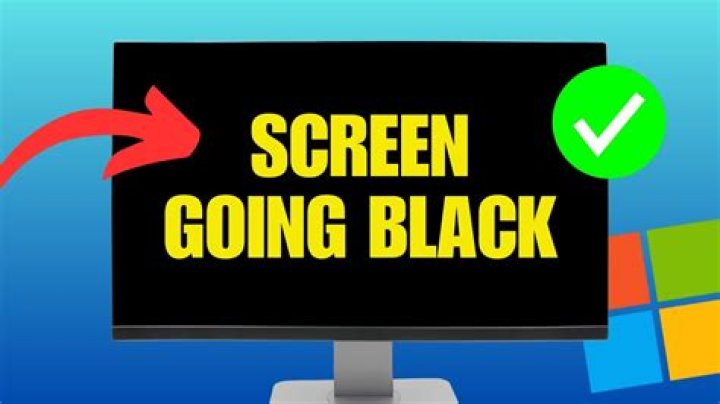Screen going black after a few minutes of inactivity