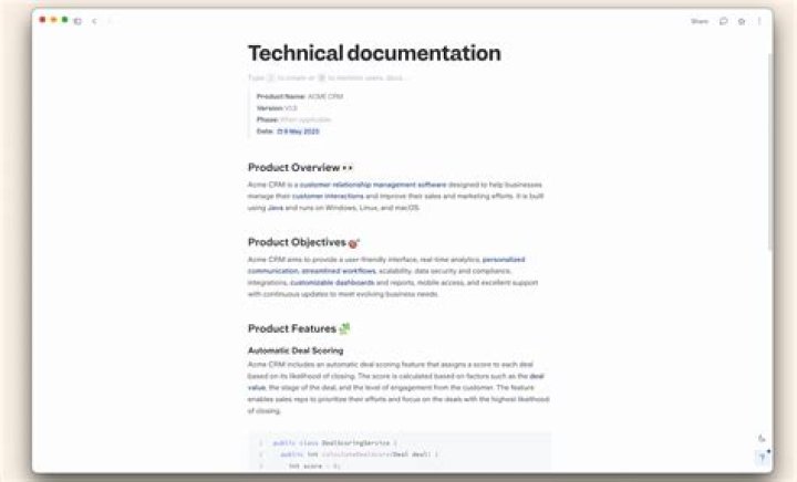 screenshot from sample document