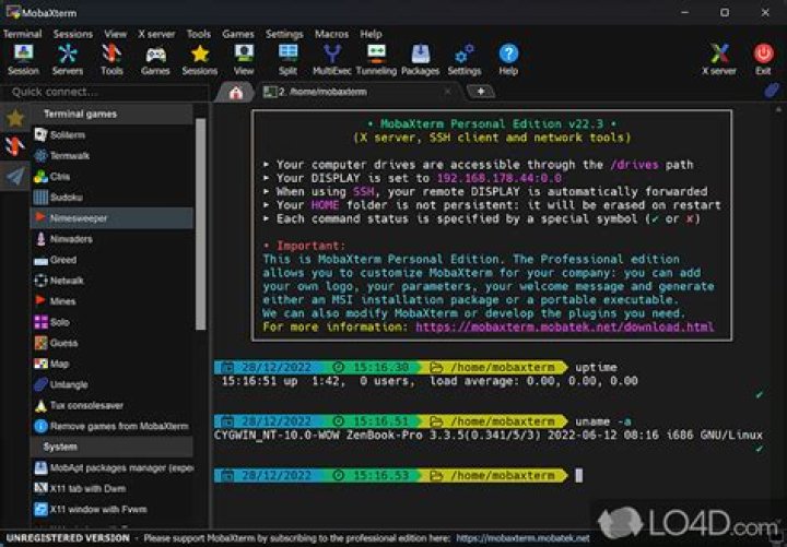 screenshot MobaXterm