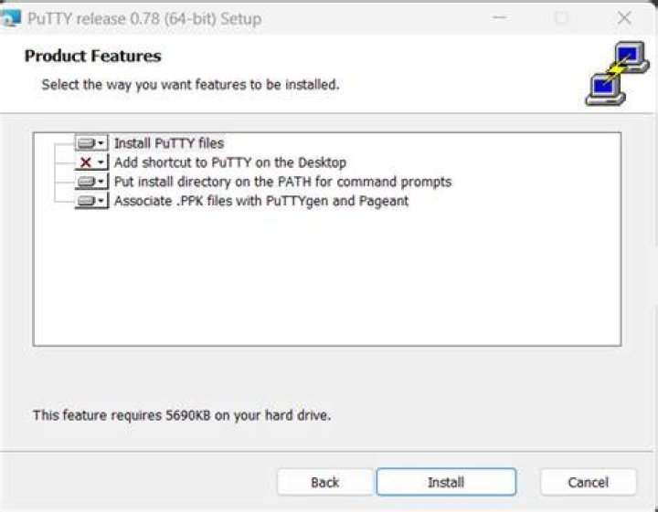 Screenshot of an empty PuTTY Key Generator