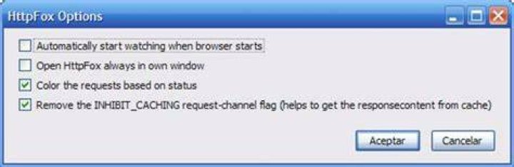 Screenshot of HttpFox add-on for Mozilla Firefox