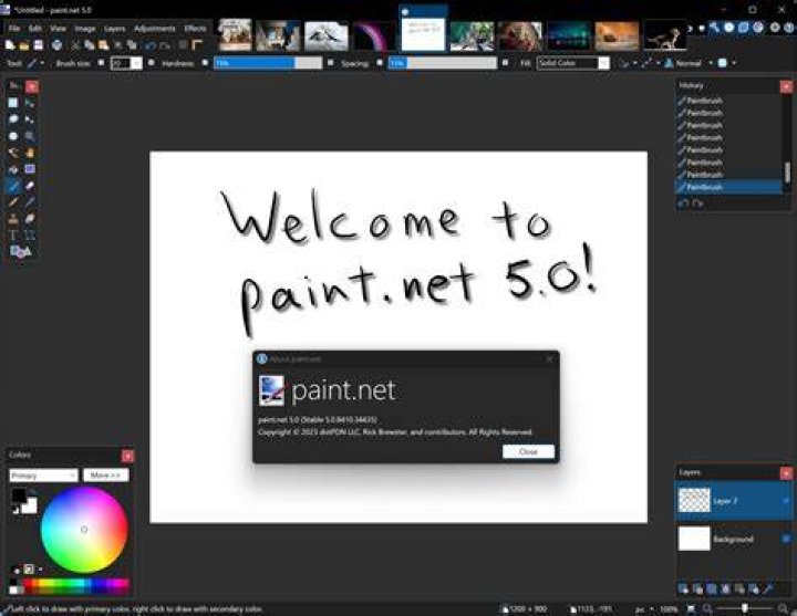 Screenshot of paint.net 4.0.13