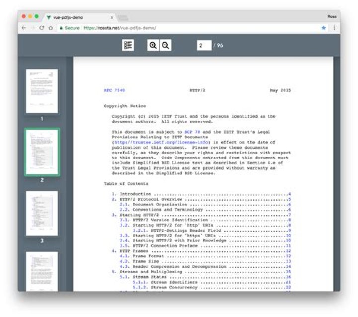 screenshot of pdf.js with pdfbug&rsquo;s Font Inspector active