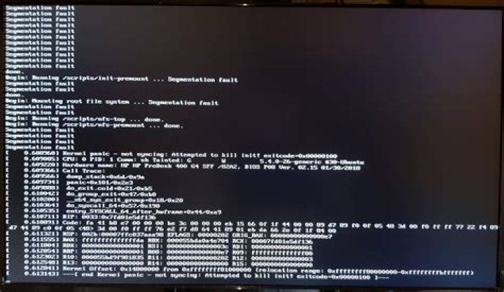 Segmentation fault / fail to boot after CPU upgrade?