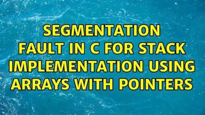segmentation fault