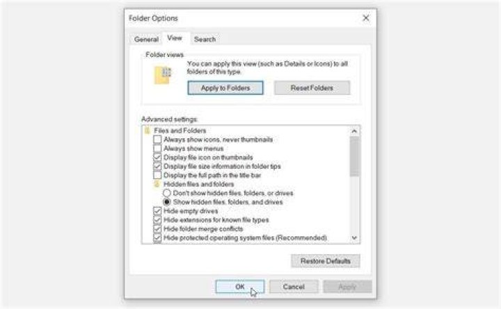 Select the right folder