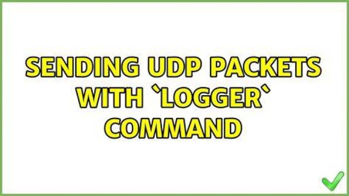 Sending UDP packets with `logger` command