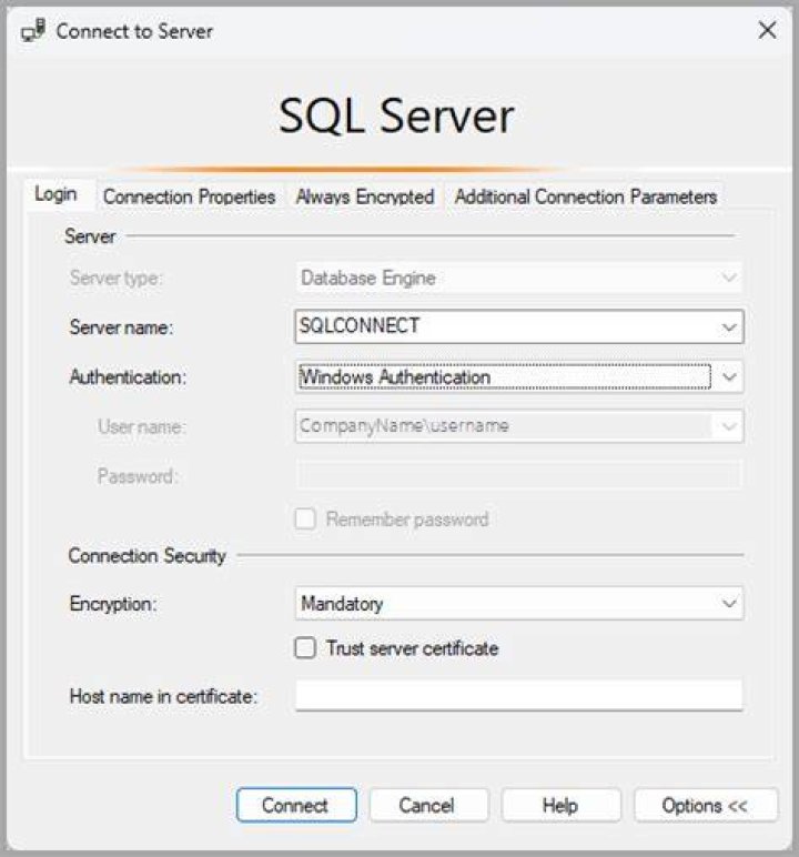 Server Setup Dialog #2