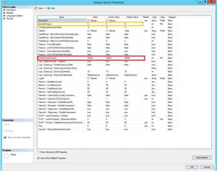 Server: The operation was cancelled because of locking conflicts (Analysis Services)