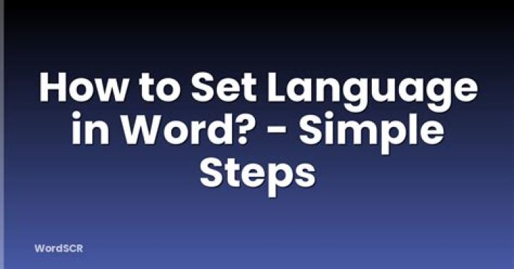 set language