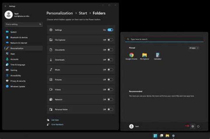 Settings to aid Start Menu