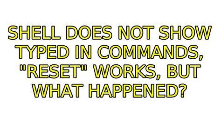 Shell does not show typed in commands, 