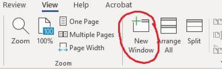 Shortcut to open a new window in word
