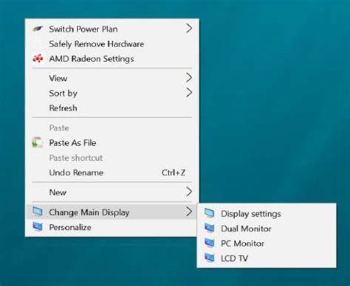 Shortcut to switch main display