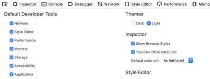 Show Browser Styles option